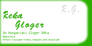 reka gloger business card